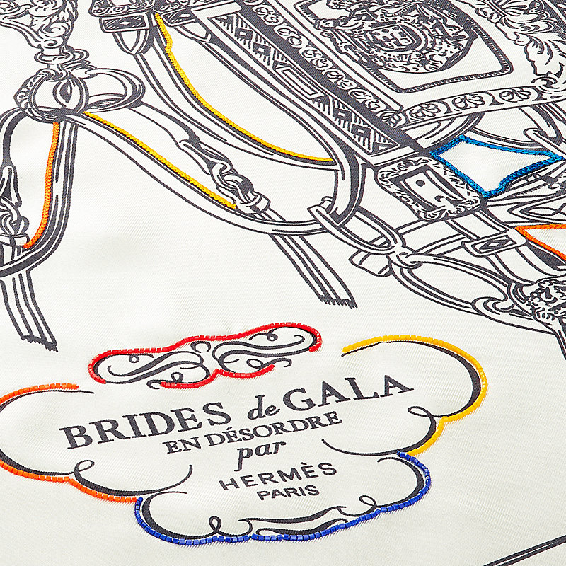 Brides de Gala en Desordre embroidered stole | Hermès Singapore